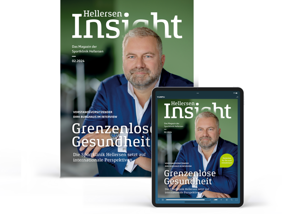 Klinikmagazin Helleren Insight 02/2024 und auf dem iPad